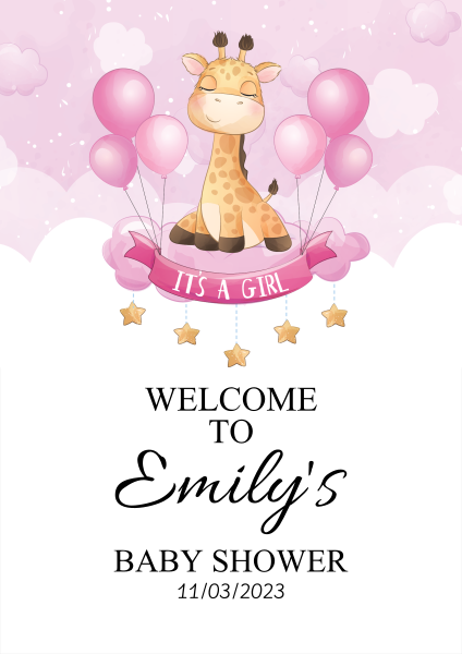 Giraffe_Baby_Shower_Girls - design template - 1286
