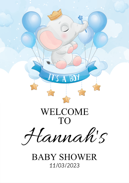 Elephant_Baby_Shower_Boy - design template - 1287