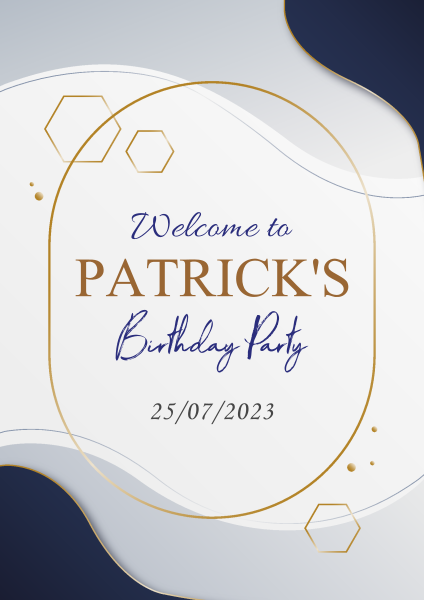 Navy_Classic_Birthday_Sign - design template - 1300