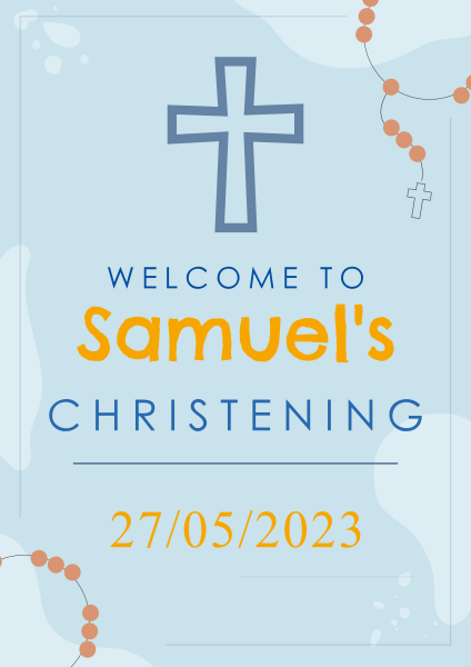 Blue_Christening_Sign - design template - 1315